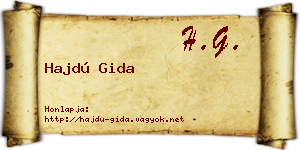 Hajdú Gida névjegykártya